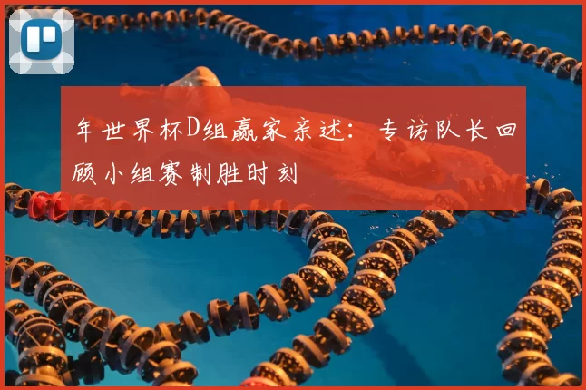 年世界杯D组赢家亲述：专访队长回顾小组赛制胜时刻